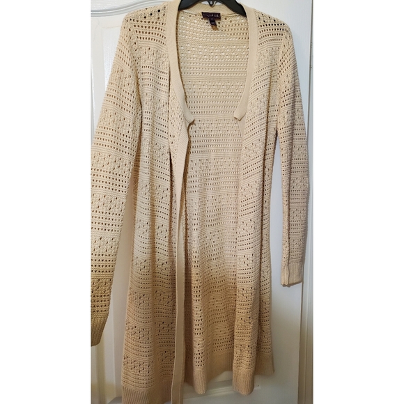 Long Knit Cardigan in Cream (Fits like a Medium) - Picture 1 of 2